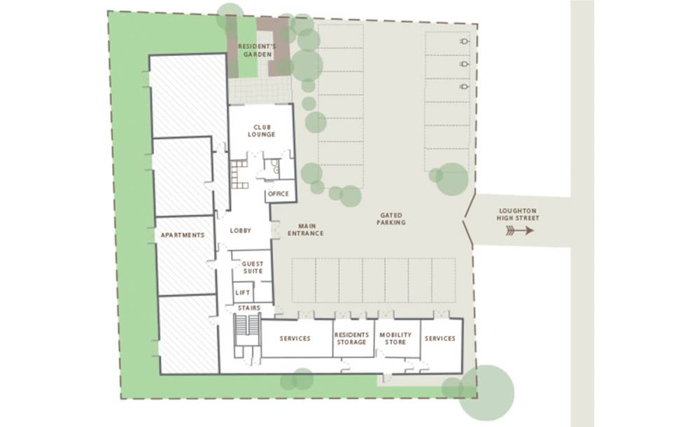 Site plan Hollyoak House Loughton#