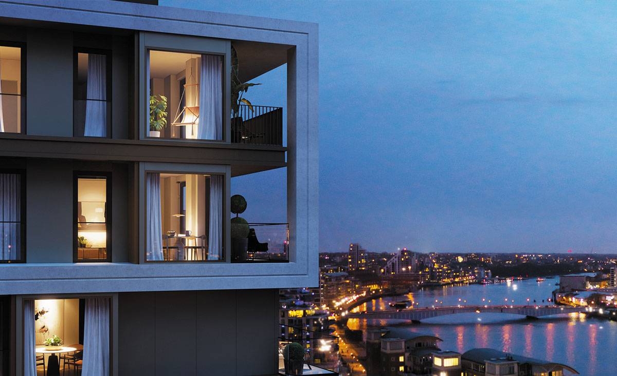 Terraces Overlooking The City At Night