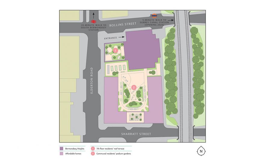 Site plan – Bermondsey Heights