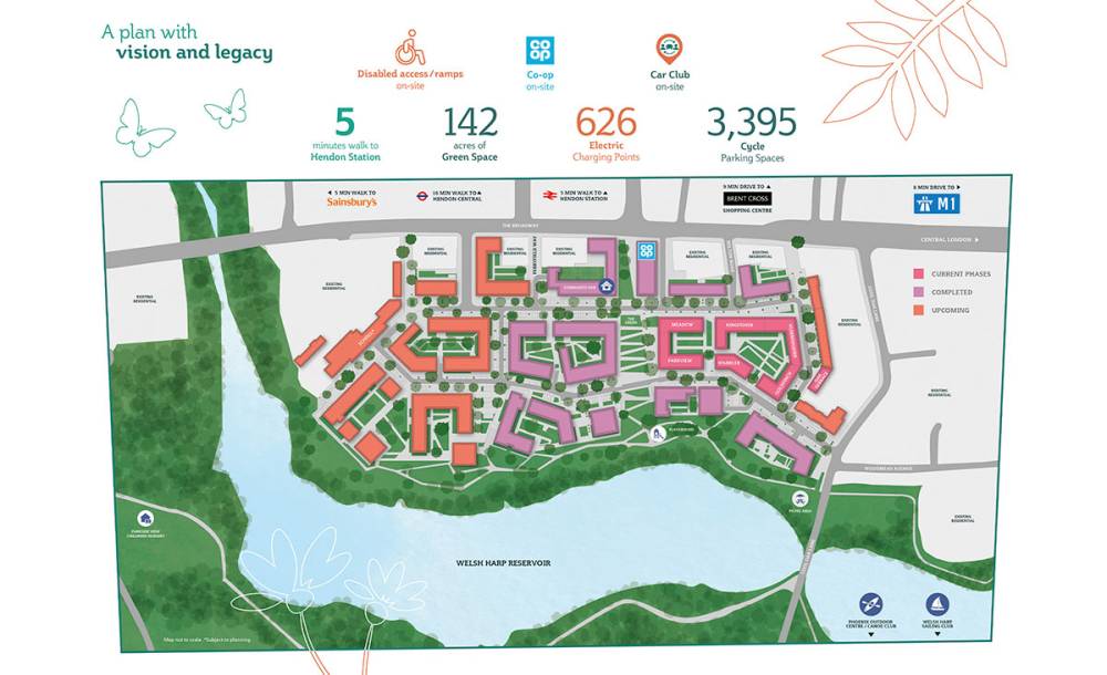 Site plan Hendon Waterside#