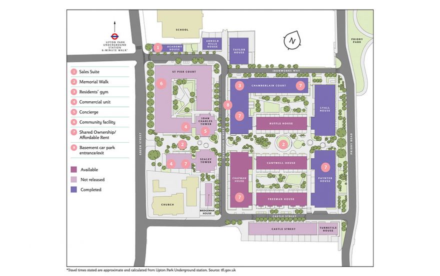 Site plan – Upton Gardens