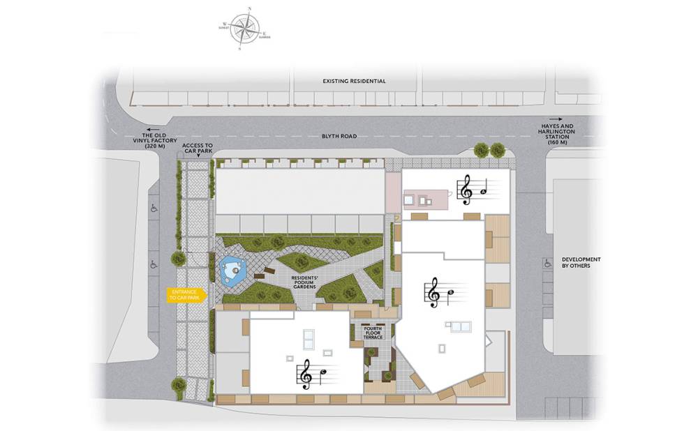 Site plan Bluenote Apartments#