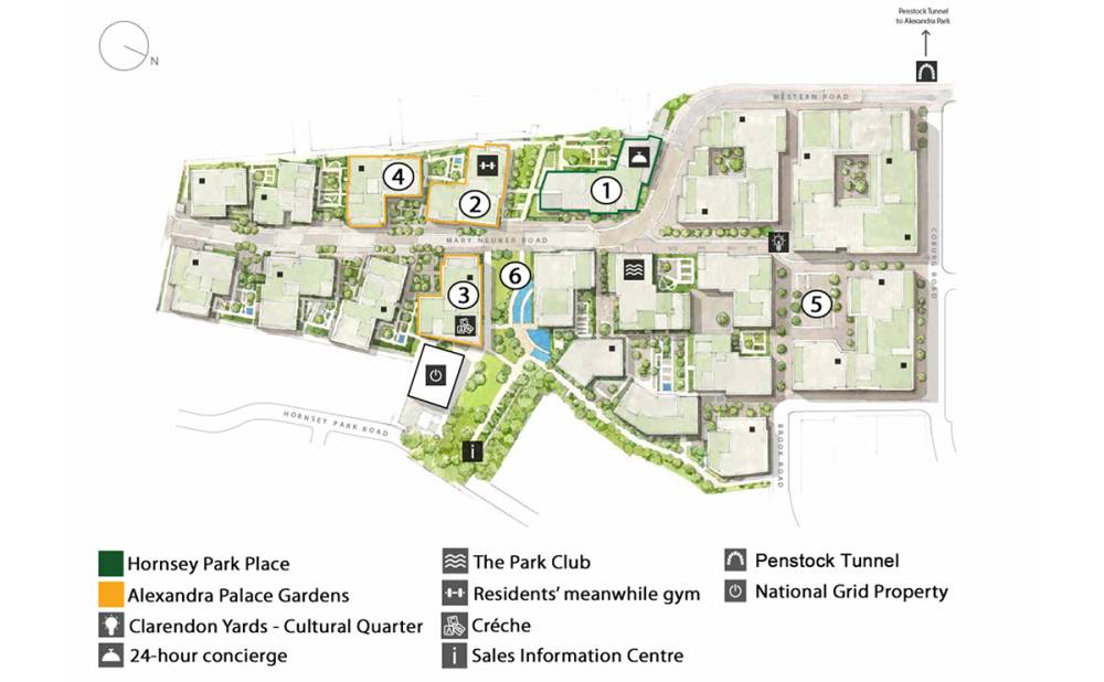 Site plan Alexandra Gate (Clarendon)#