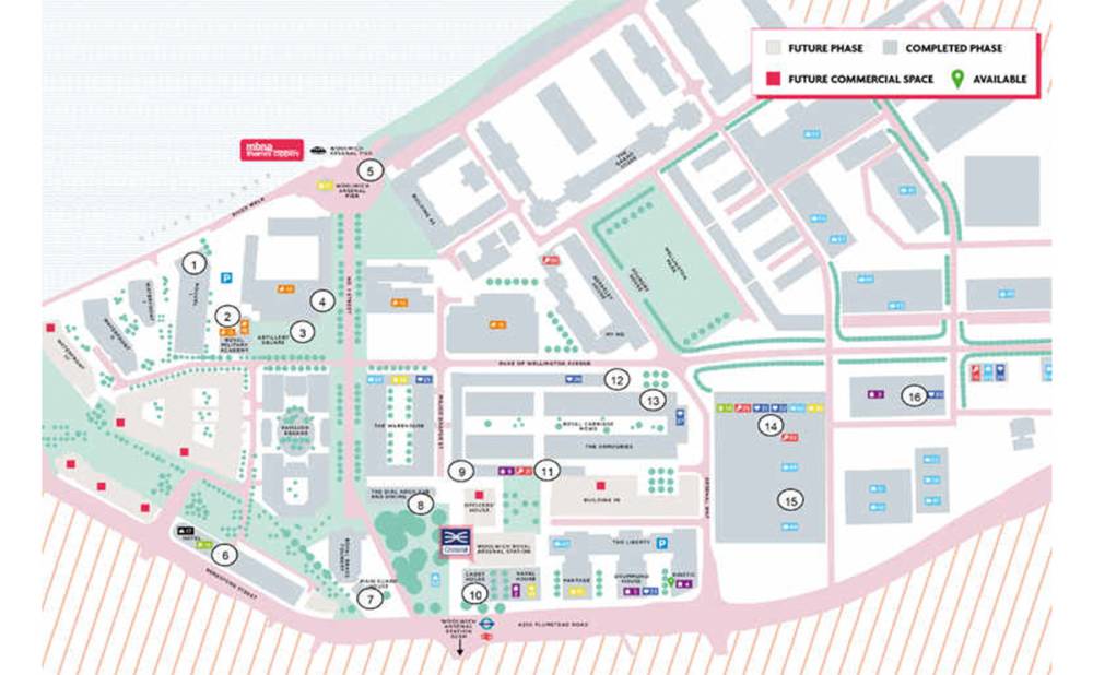 Site plan Royal Arsenal Riverside#
