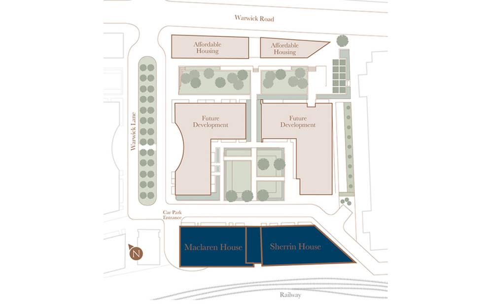 Site plan Royal Warwick Square#