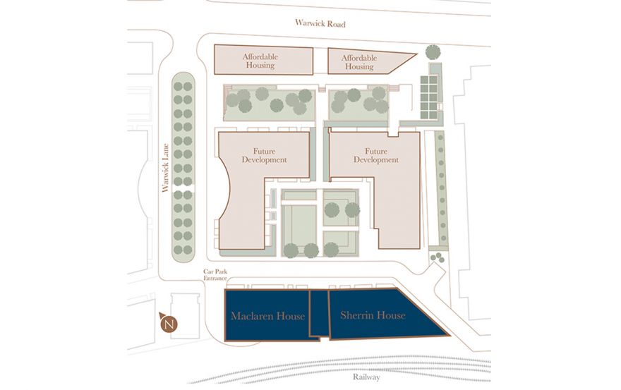 Site plan – Royal Warwick Square