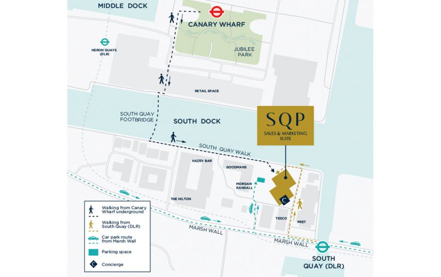 Site plan – South Quay Plaza