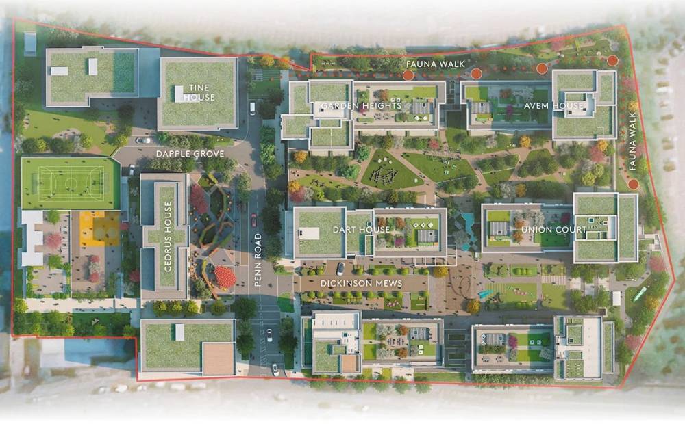 Site plan The Eight Gardens#