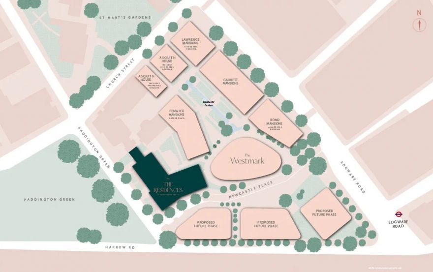 Site plan – The Residences on Paddington Green