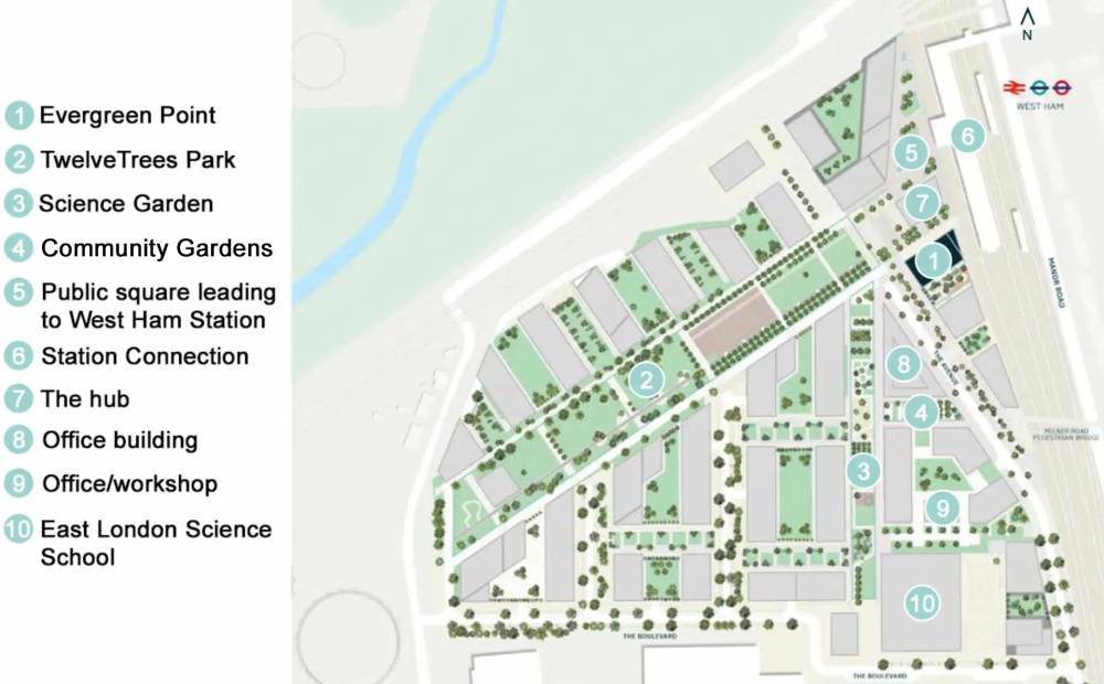 Site plan Twelvetrees Park#