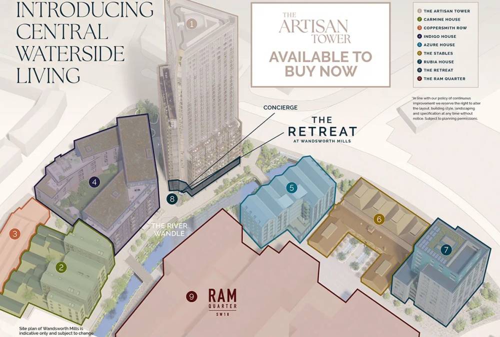 Site plan Wandsworth Mills#