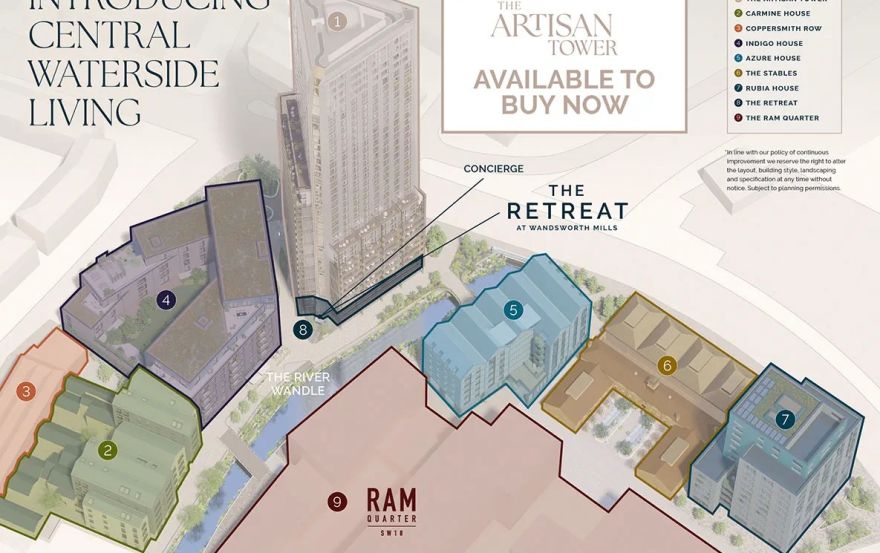 Site plan – Wandsworth Mills