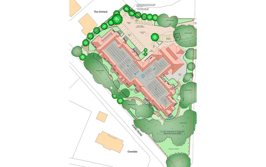 Site plan – Woodbank Apartments