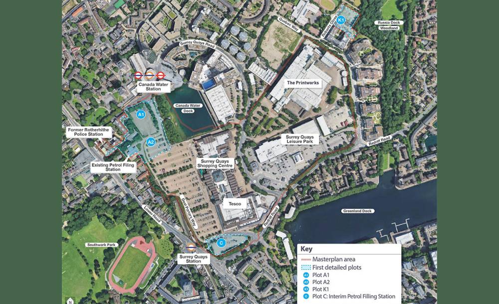 Site plan Canada Water#