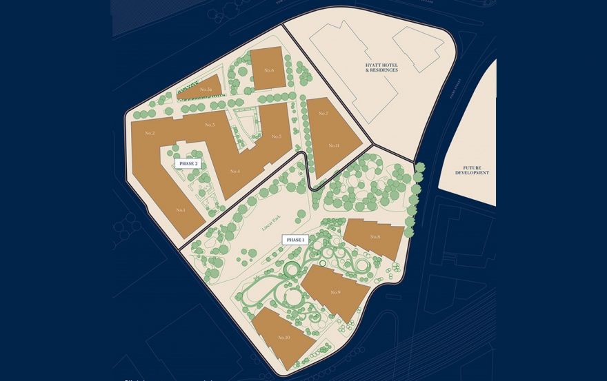 Site plan – No. 8 One Thames City