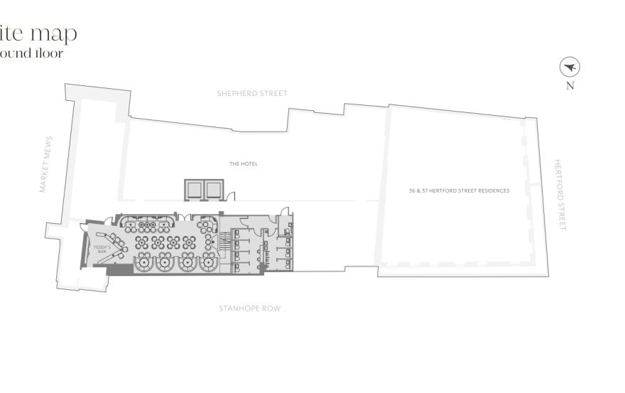 Site plan – 36 & 37 Hertford Street Residences