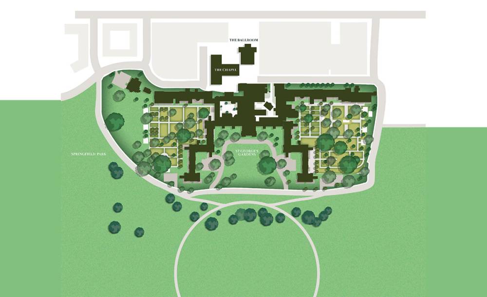 Site plan The 1840 St George's Gardens#
