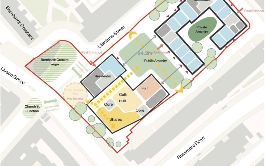 Site plan – Lisson Grove
