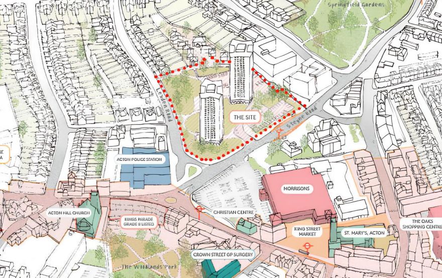 Site plan – Lexden and Steyne Road