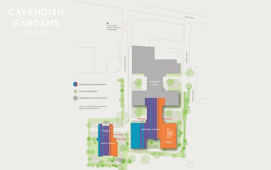 Site plan – Cavendish Gardens