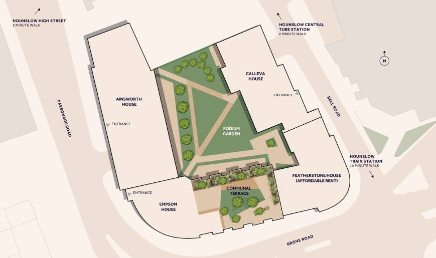 Site plan The Hue#