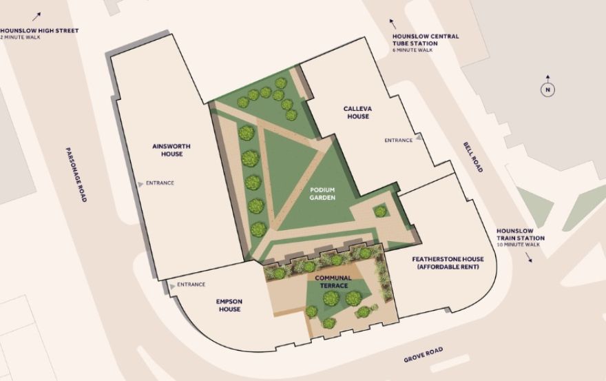 Site plan – The Hue
