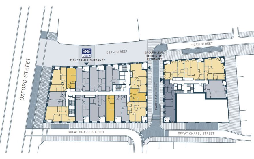 Site plan – Tottenham Court Road West TCRW Soho