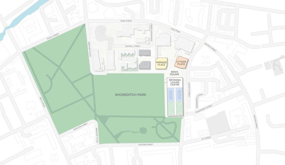 Site plan Shoreditch Parkside#