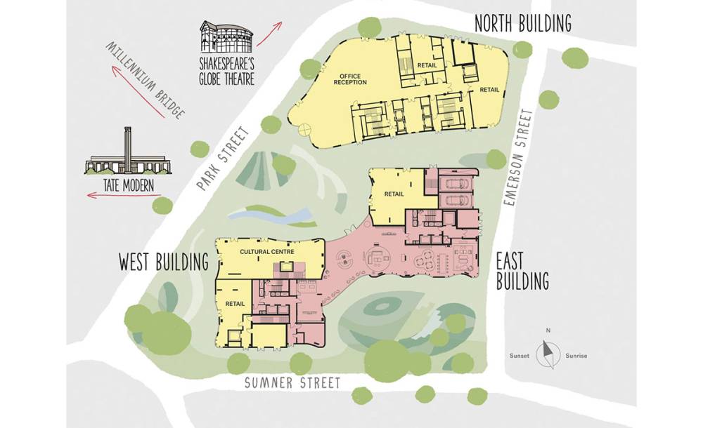 Site plan Triptych (Triptych Bankside)#