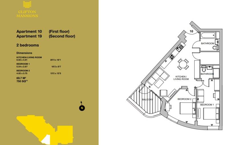 Plans Clifton Mansions