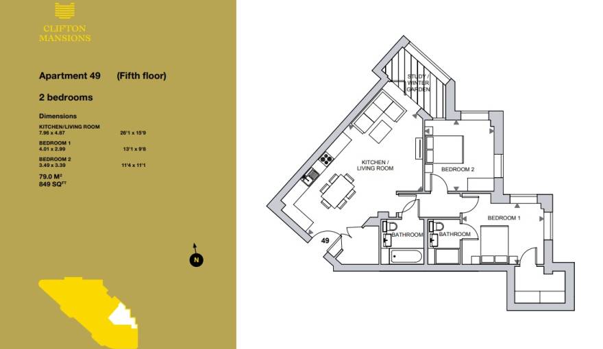 Plans Clifton Mansions