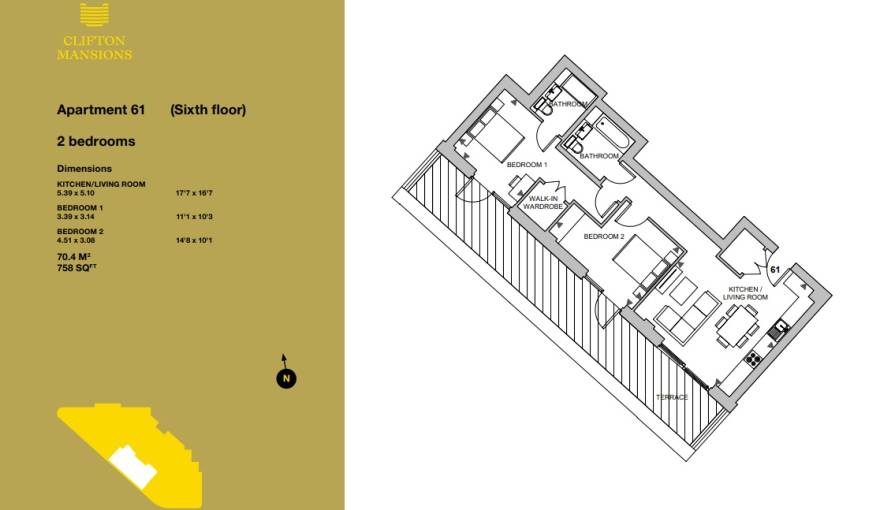 Plans Clifton Mansions