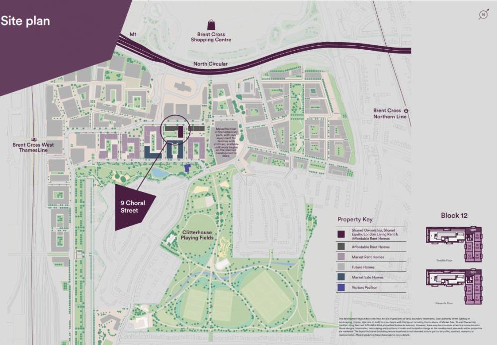Site plan L&Q at Brent Cross Town#
