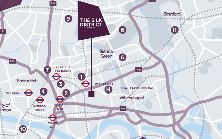 Site plan – L&Q The Silk Dixtrict