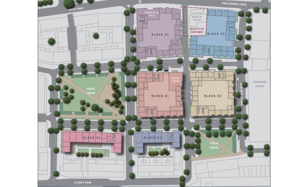 Site plan Weavers Quarter#