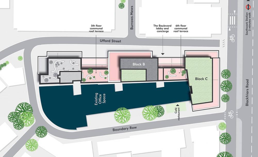 Site plan The Boulevard#