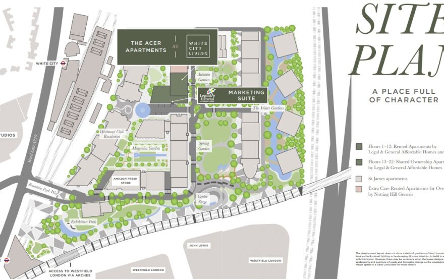 Site plan – The Acer Apartments