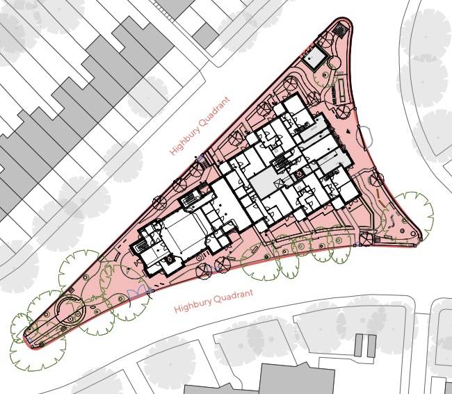 Site plan Highbury Quadrant#