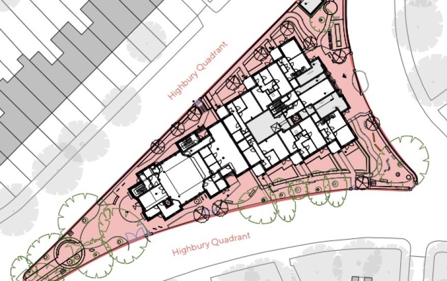 Site plan – Highbury Quadrant
