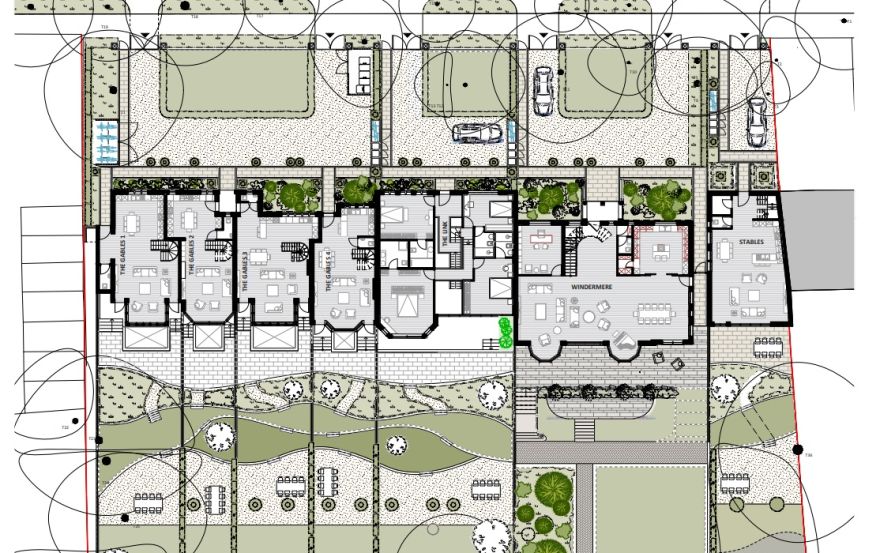 Site plan – The Gables