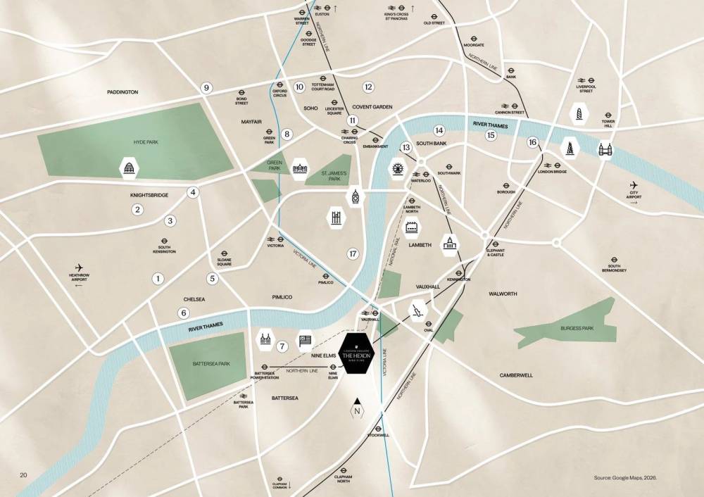 Site plan The Hexon#