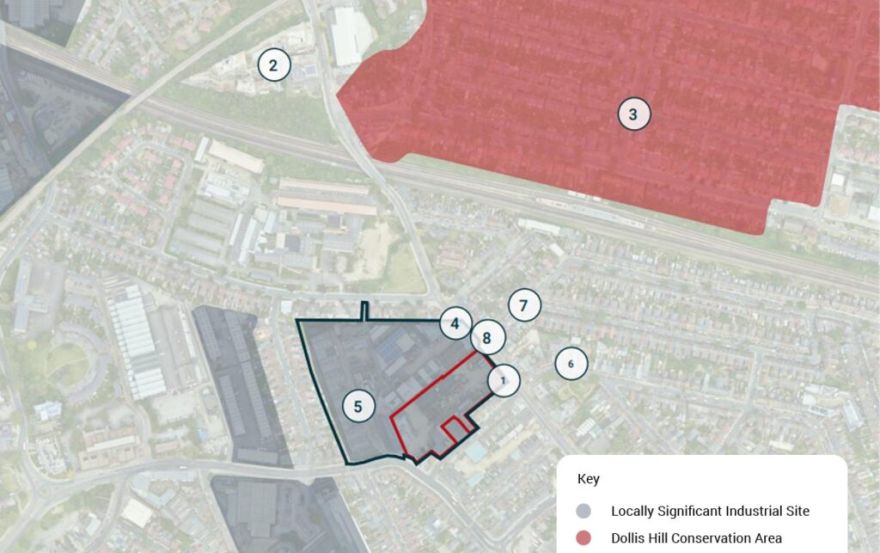 Site plan – Dudden Hill Lane