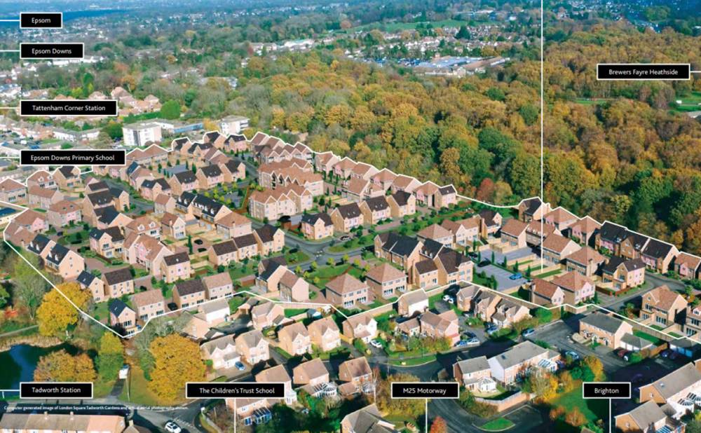 Site plan London Square Tadworth Gardens#