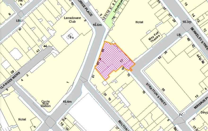 Site plan – 63-65 Curzon Street