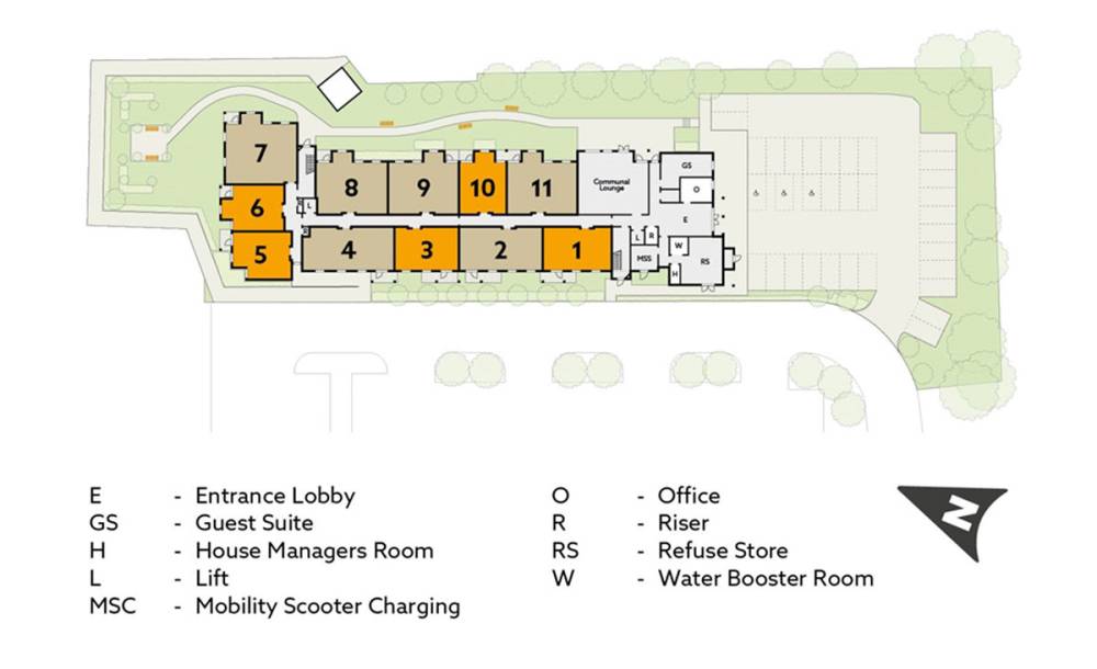Site plan Lionheart Court#