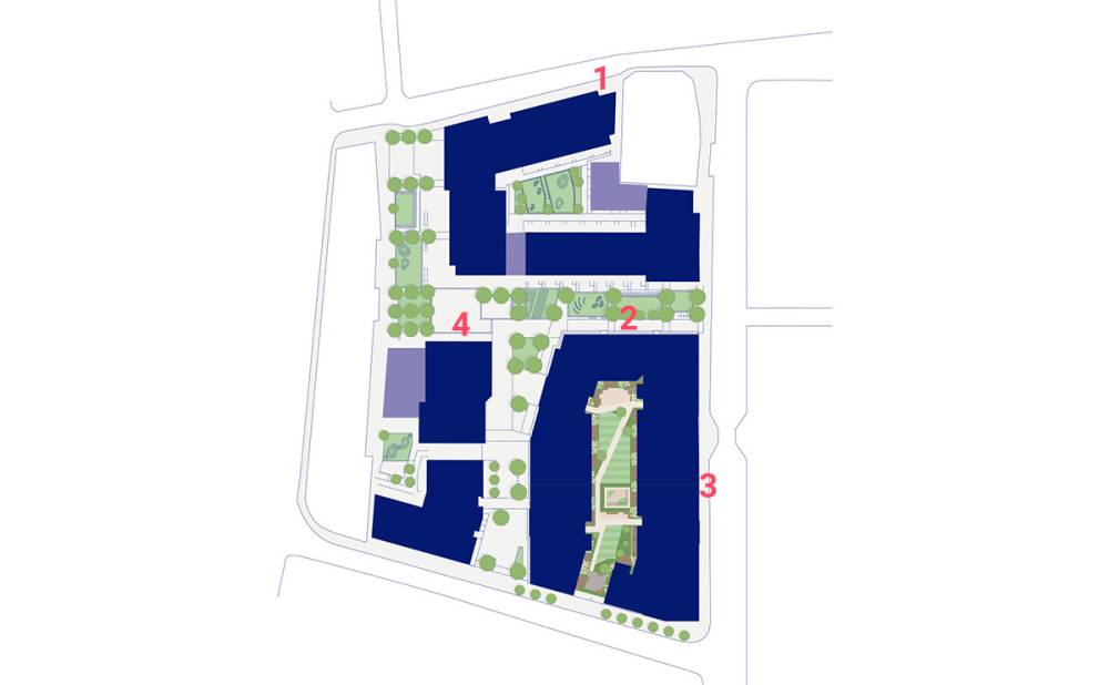 Site plan The Silk District#