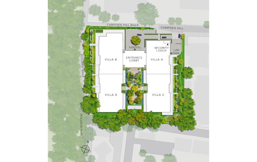 Site plan – Holland Park Villas