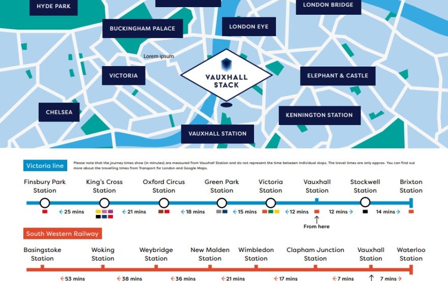 Site plan – Vauxhall Stack