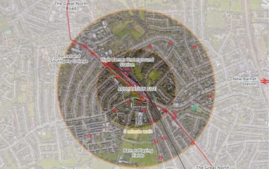 Site plan – High Barnet Place
