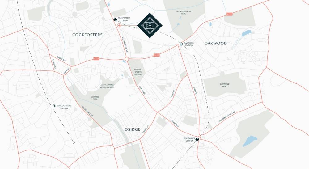 Site plan Equinox at One One Six Cockfosters#